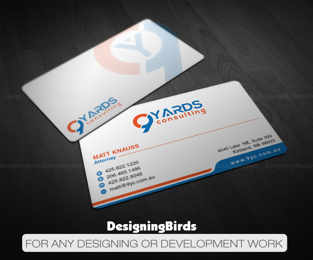 Business Card Design by Designing Birds for 9Yards Consulting | Design #15137822