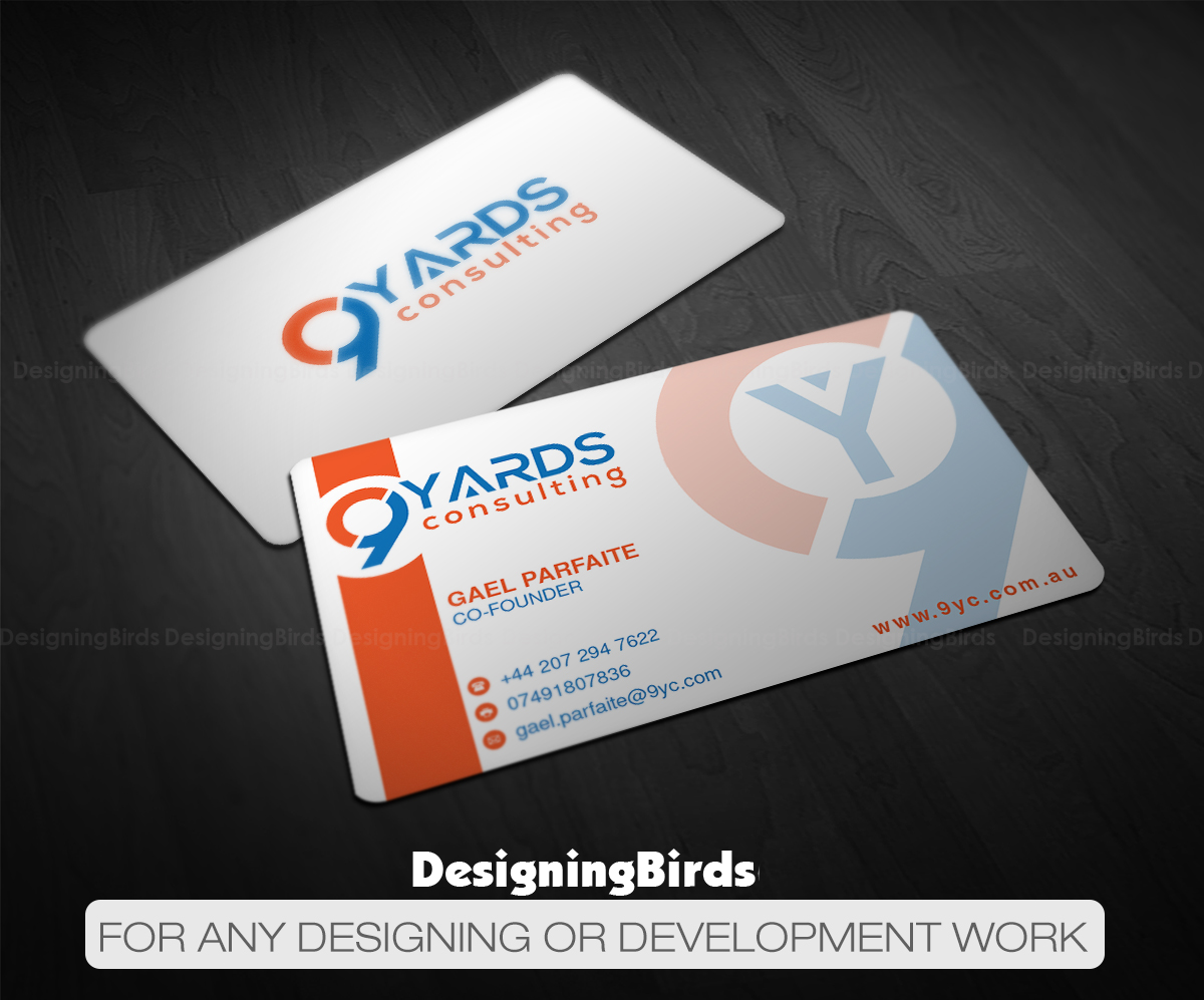 Business Card Design by Designing Birds for 9Yards Consulting | Design #15138095