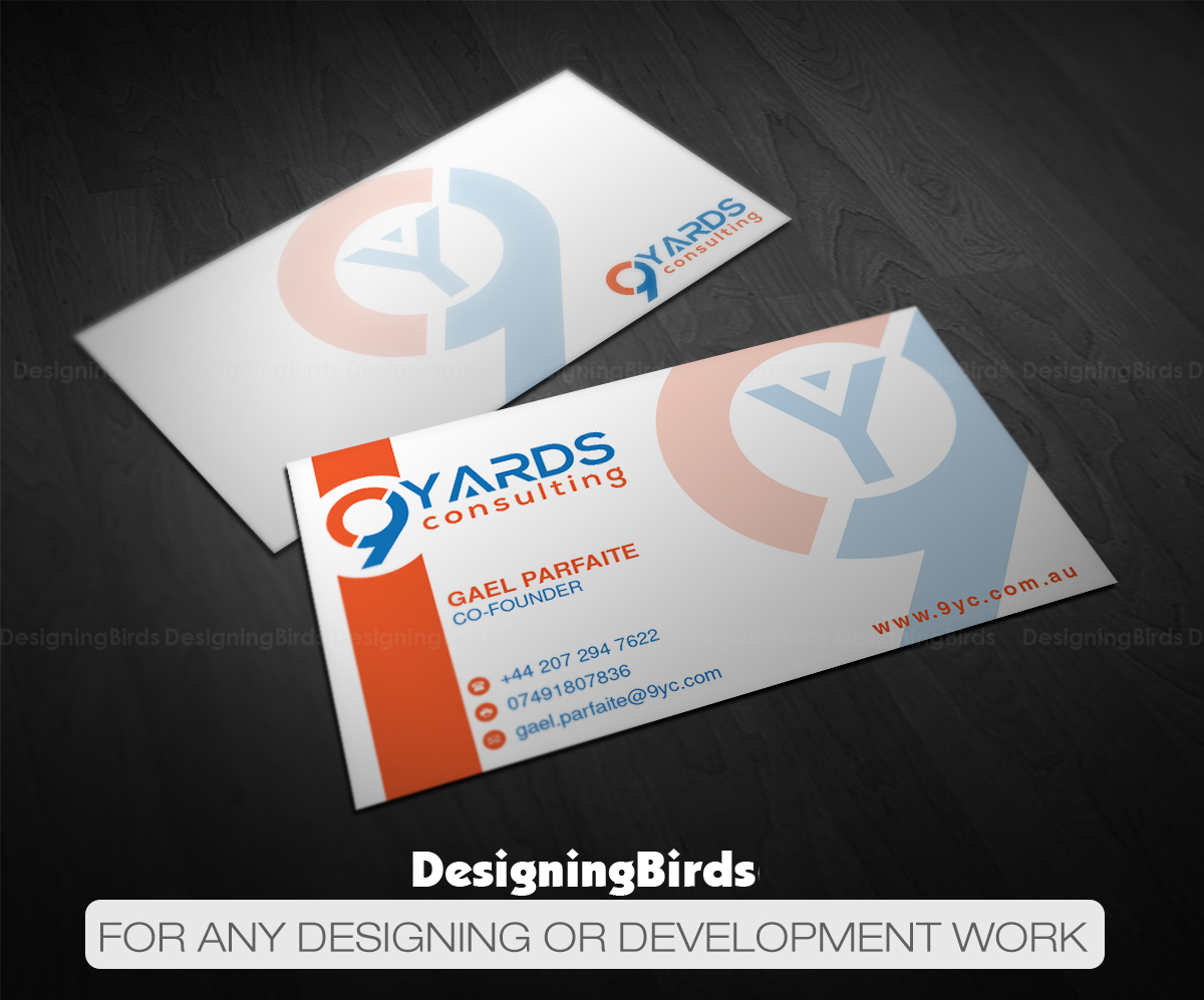 Business Card Design by Designing Birds for 9Yards Consulting | Design #15138096
