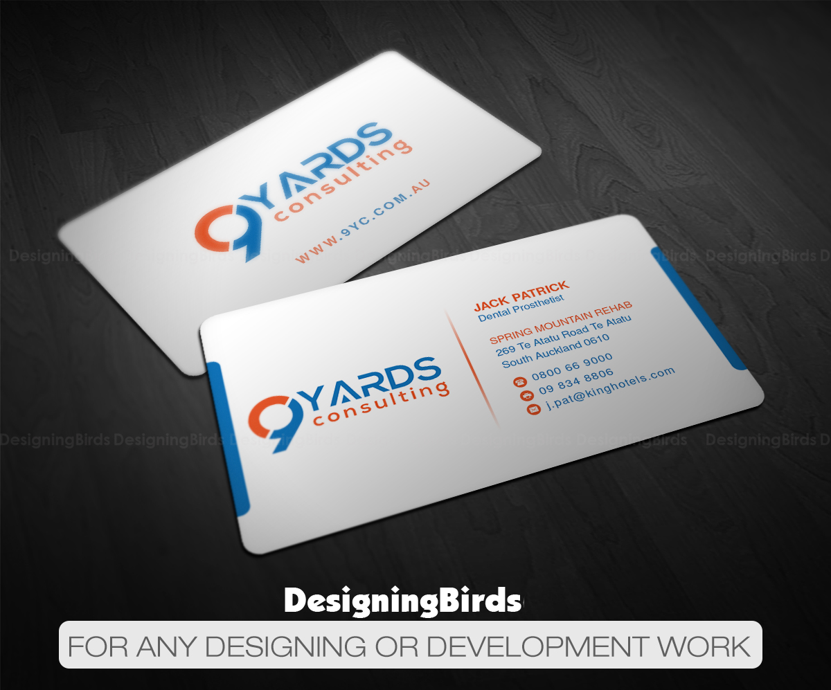 Business Card Design by Designing Birds for 9Yards Consulting | Design #15138821