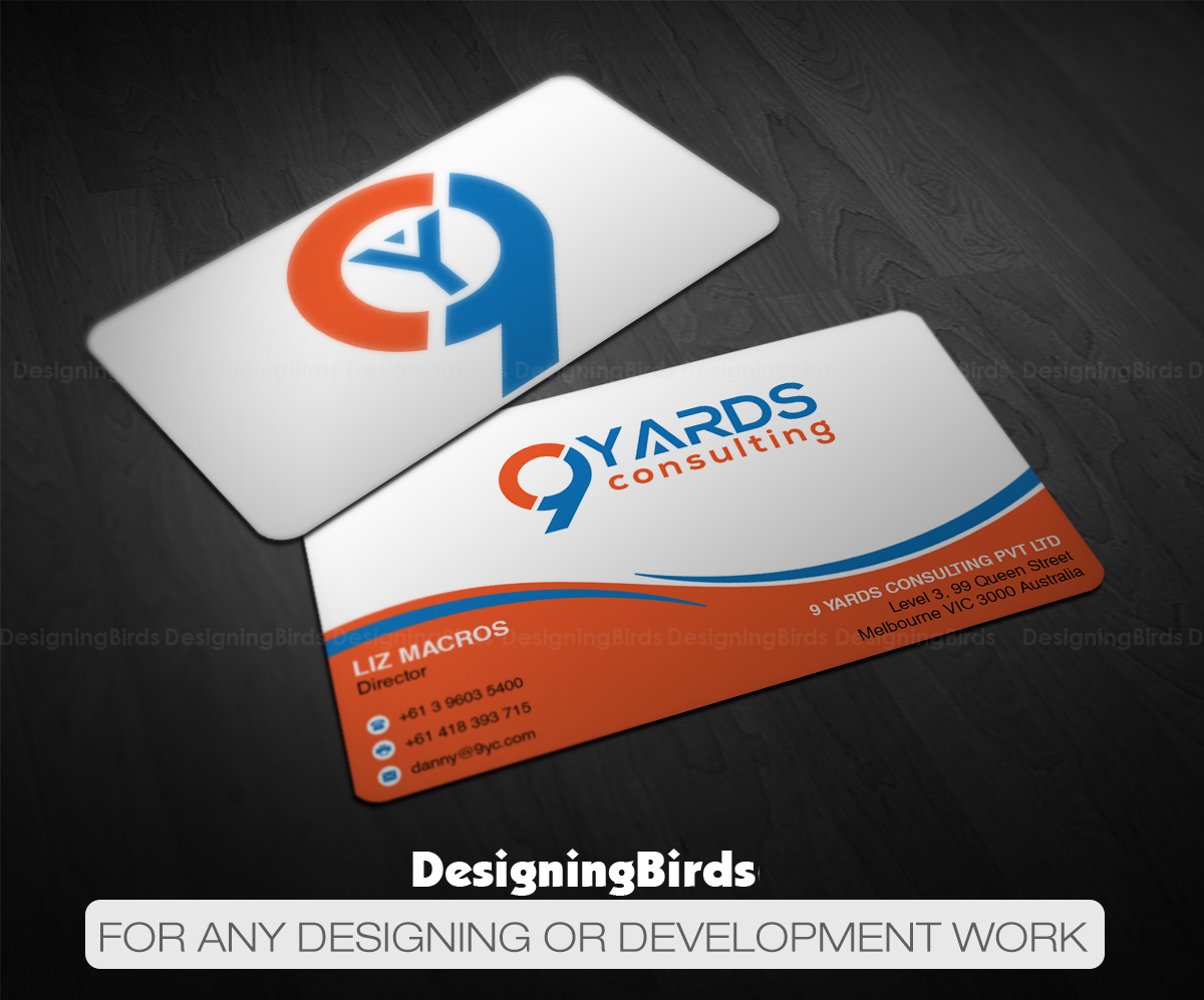 Business Card Design by Designing Birds for 9Yards Consulting | Design #15143481