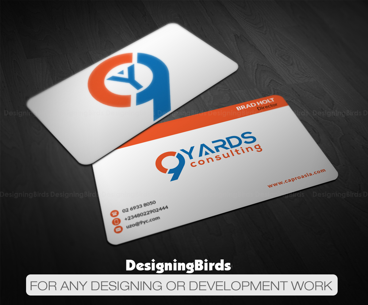 Business Card Design by Designing Birds for 9Yards Consulting | Design #15143933