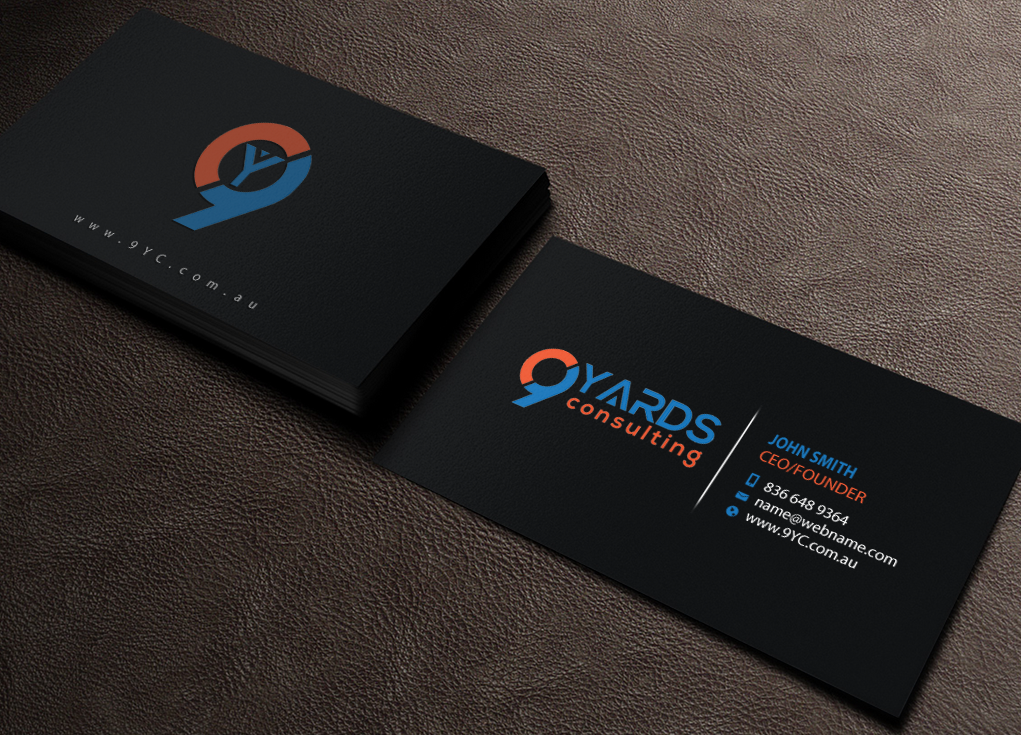Business Card Design by Brand aid for 9Yards Consulting | Design #15146447