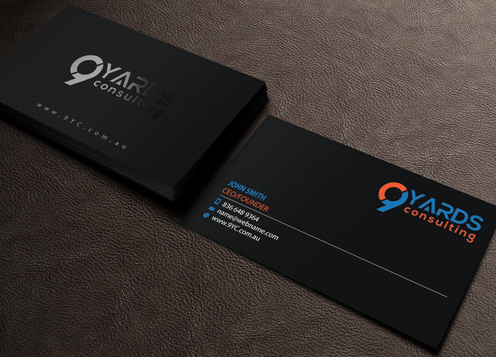 Business Card Design by Brand aid for 9Yards Consulting | Design #15146449
