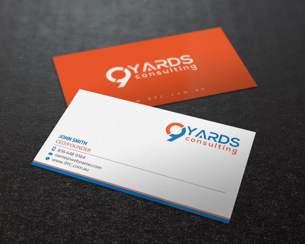 Business Card Design by Brand aid for 9Yards Consulting | Design #15147531