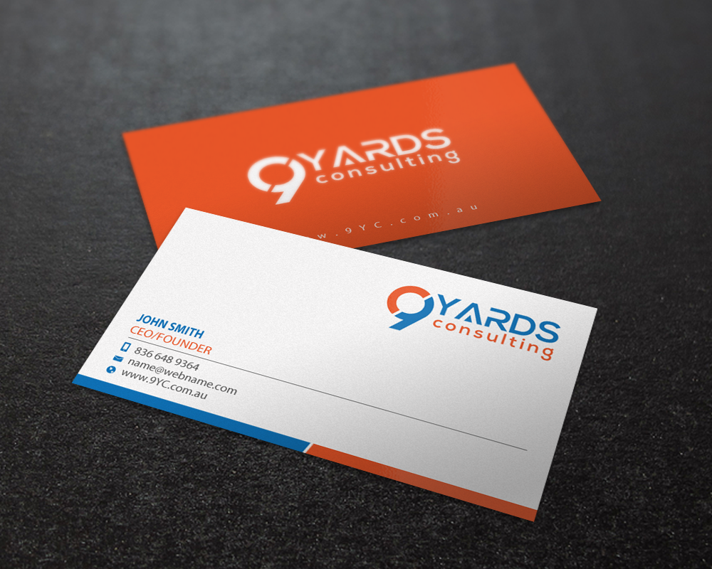 Business Card Design by Brand aid for 9Yards Consulting | Design #15147532