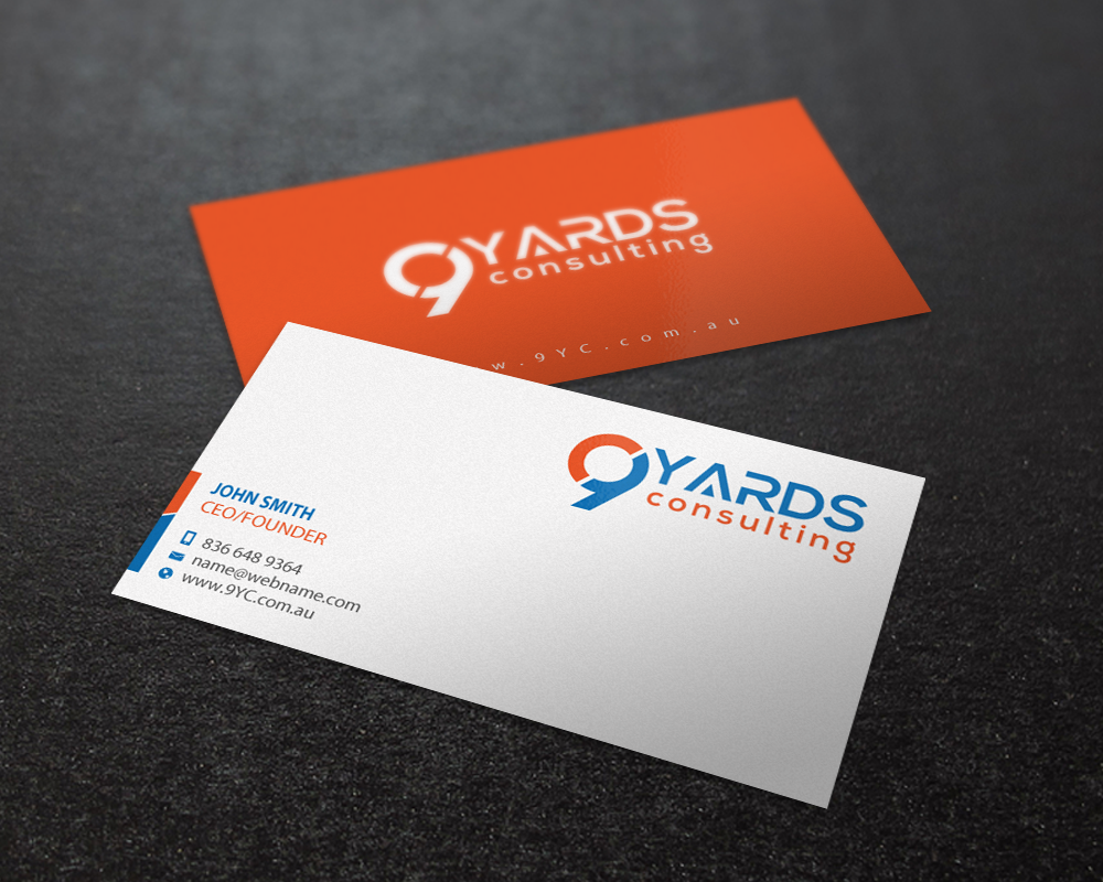 Business Card Design by Brand aid for 9Yards Consulting | Design #15147533