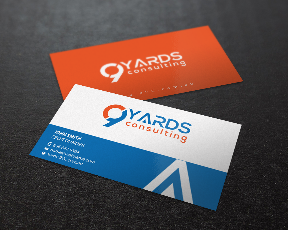 Business Card Design by Brand aid for 9Yards Consulting | Design #15147534