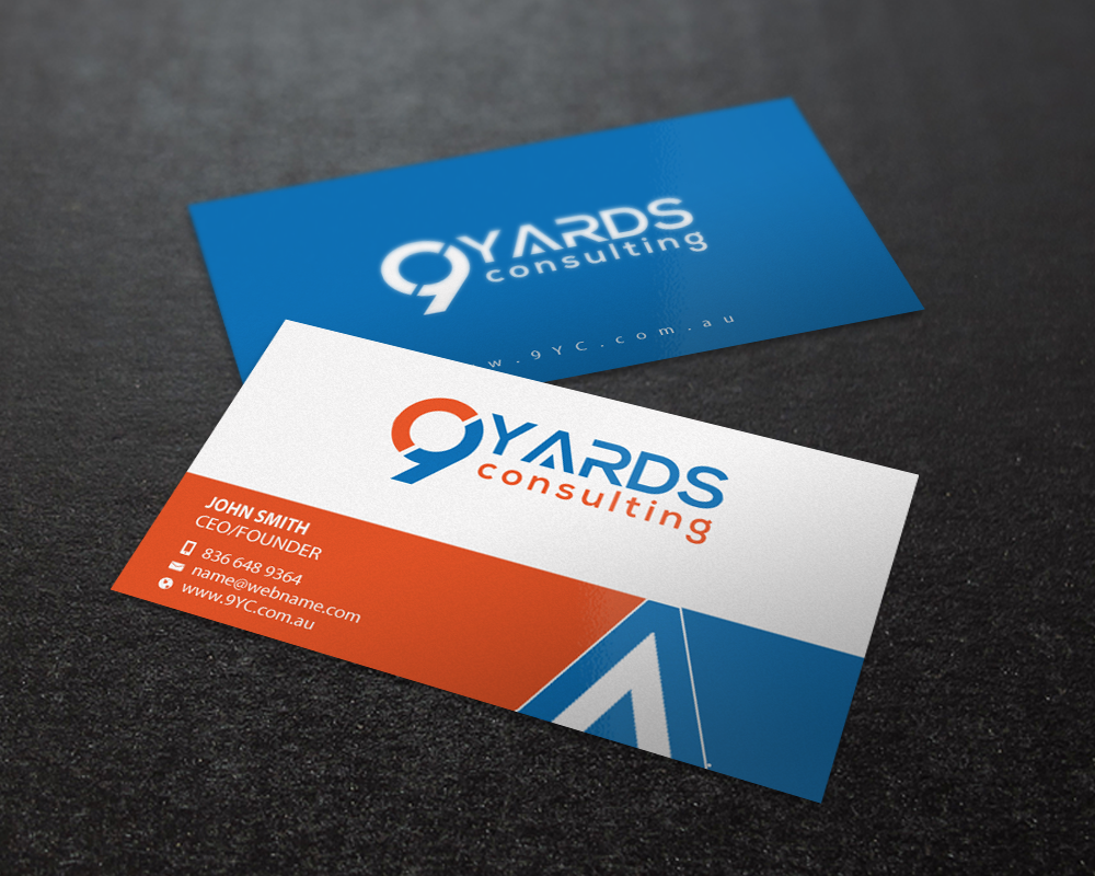 Business Card Design by Brand aid for 9Yards Consulting | Design #15147535