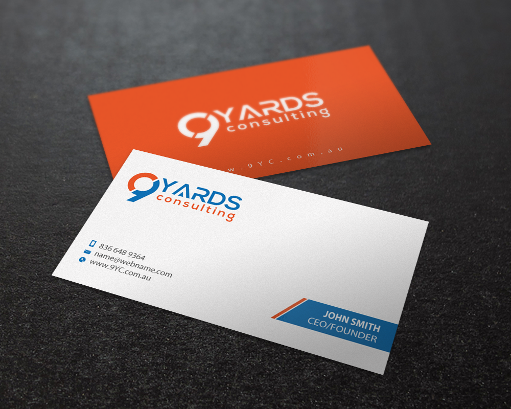 Business Card Design by Brand aid for 9Yards Consulting | Design #15147762