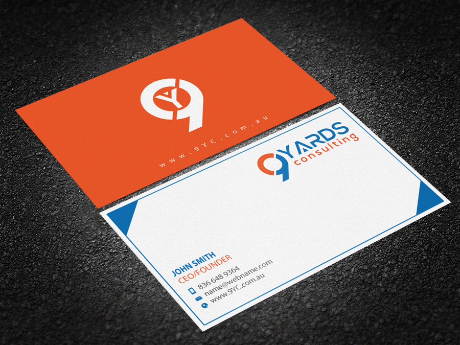 Business Card Design by Brand aid for 9Yards Consulting | Design #15147768