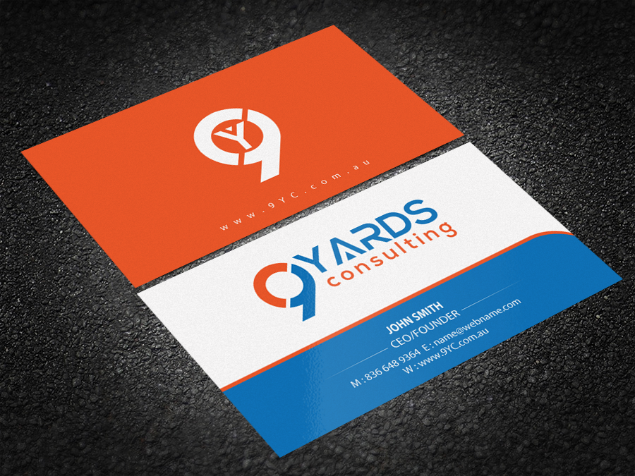 Business Card Design by Brand aid for 9Yards Consulting | Design #15147770
