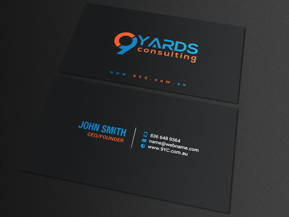 Diseño de Tarjeta de Presentación por chandrayaan.creative para 9Yards Consulting | Diseño #15139518