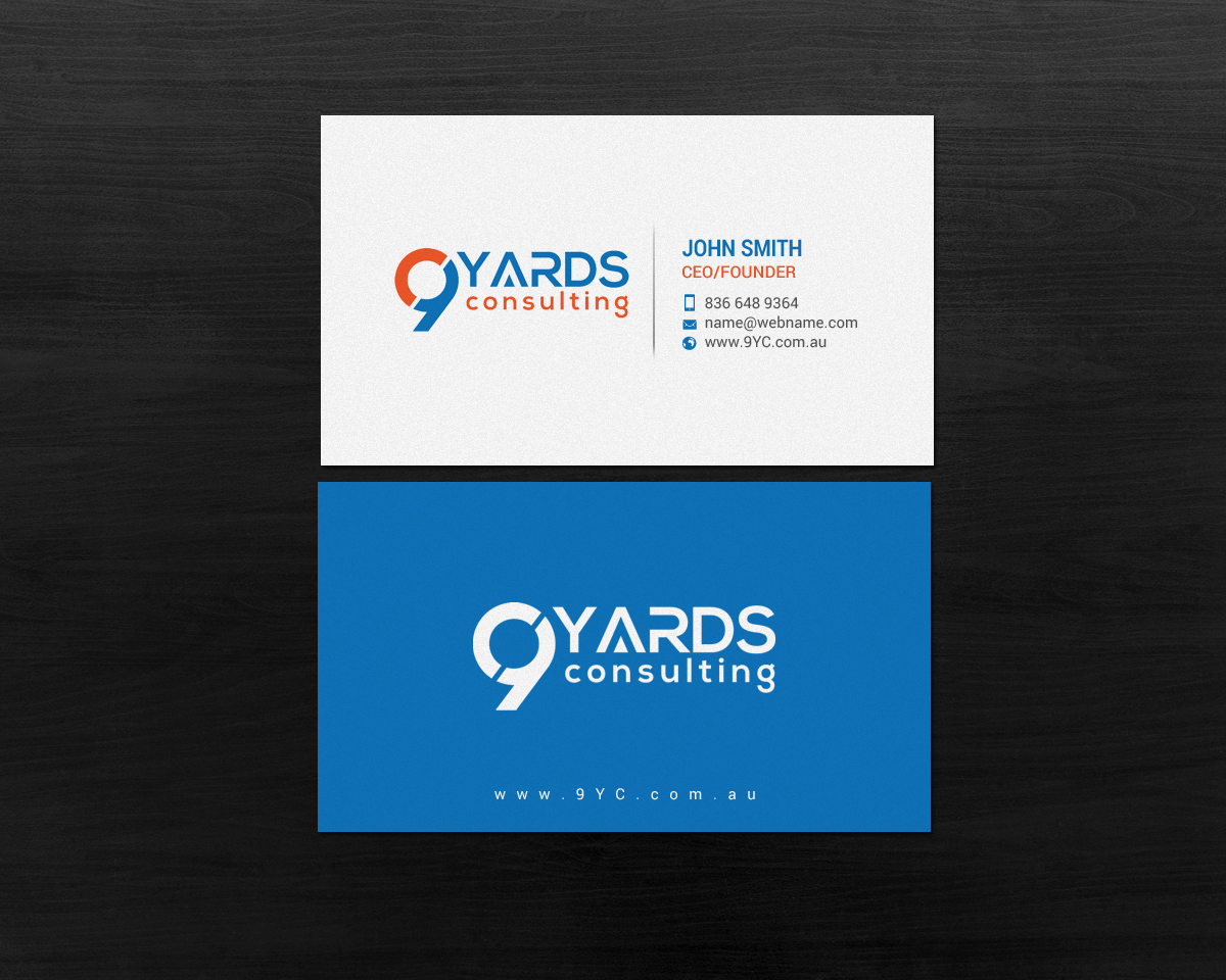 Design de Carte de Visite par chandrayaan.creative pour 9Yards Consulting | Design #15139525