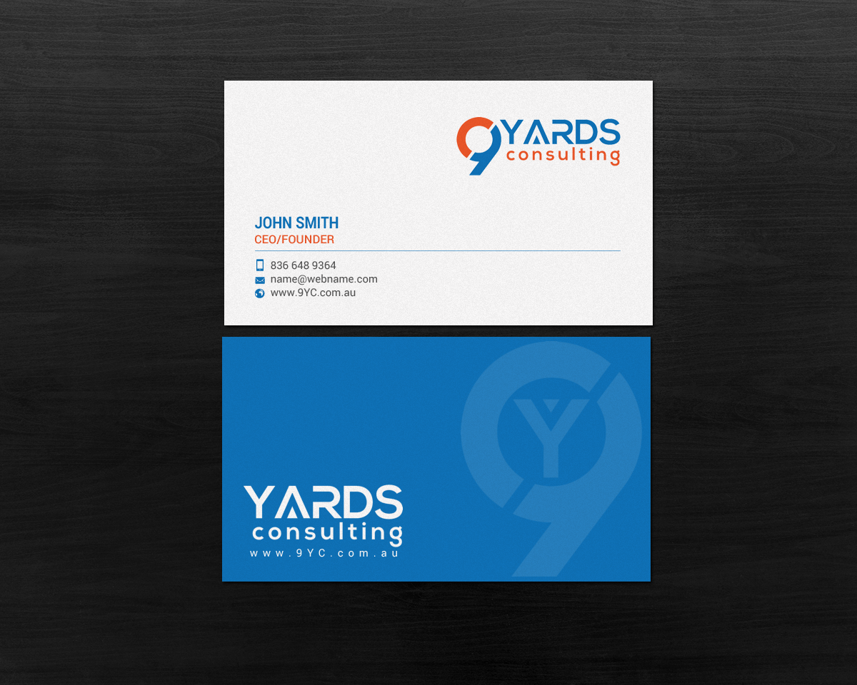 Business Card Design by chandrayaan.creative for 9Yards Consulting | Design #15139548