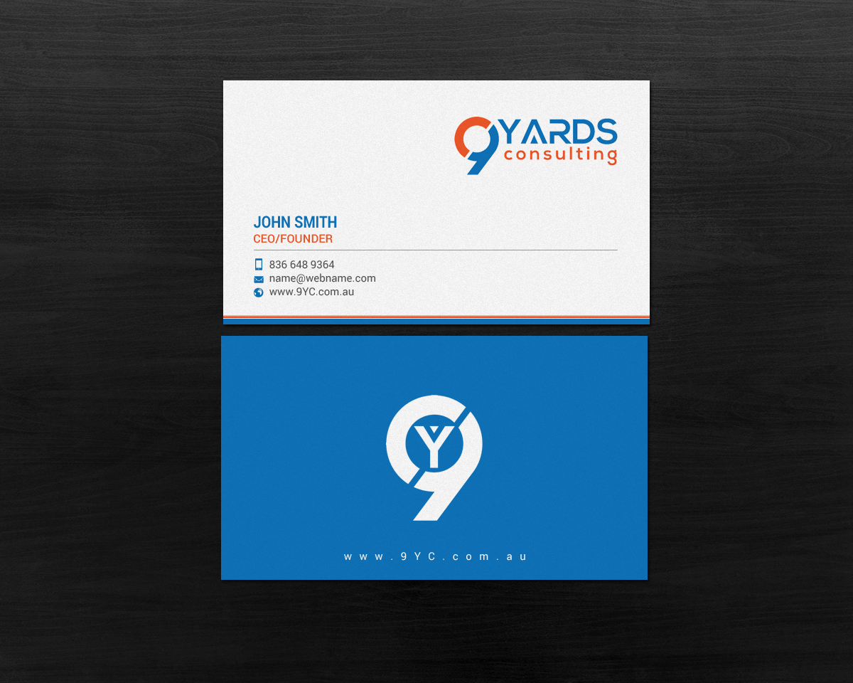 Business Card Design by chandrayaan.creative for 9Yards Consulting | Design #15139551