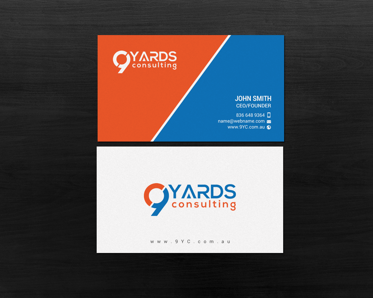 Design de Carte de Visite par chandrayaan.creative pour 9Yards Consulting | Design #15148243
