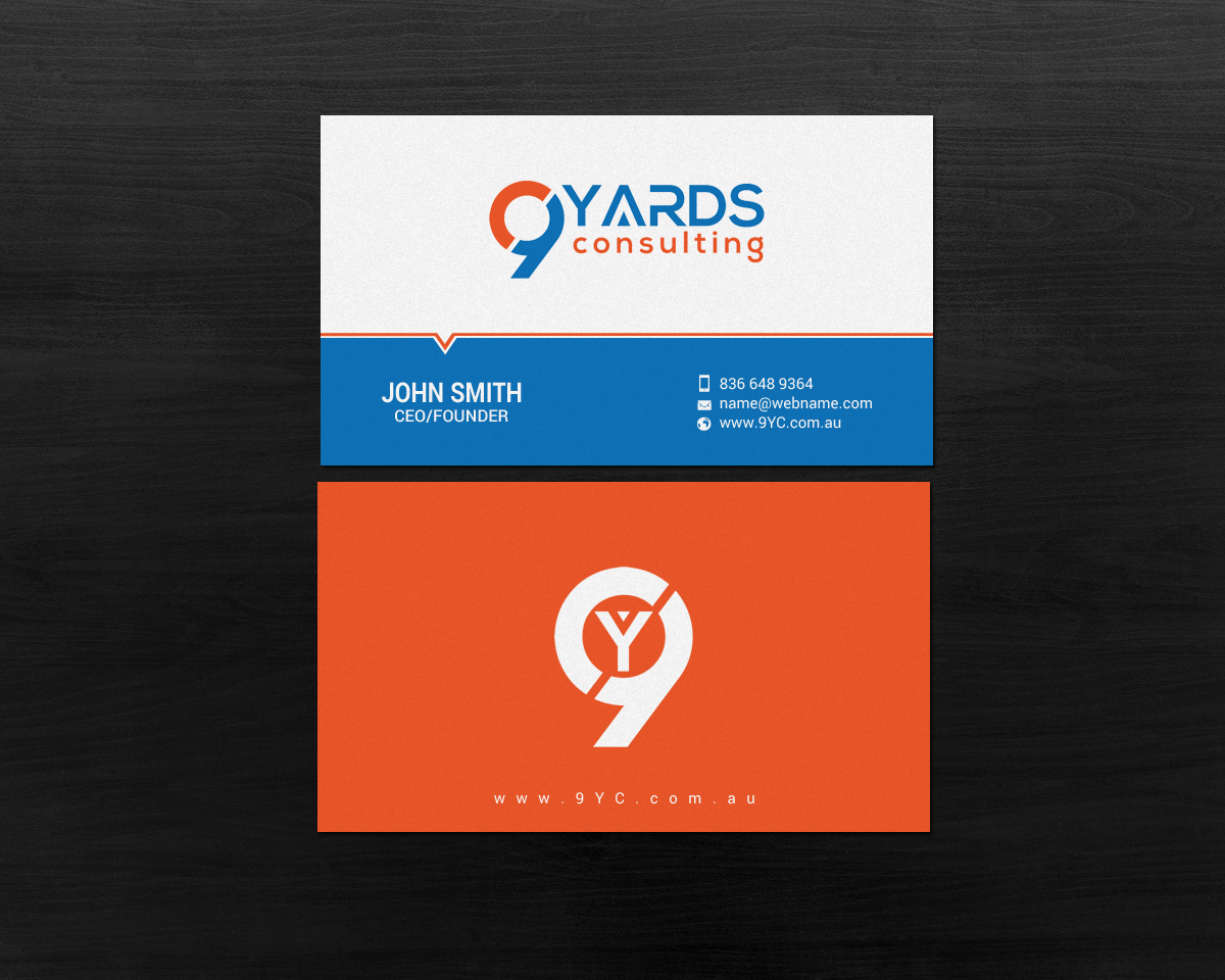 Business Card Design by chandrayaan.creative for 9Yards Consulting | Design #15148244