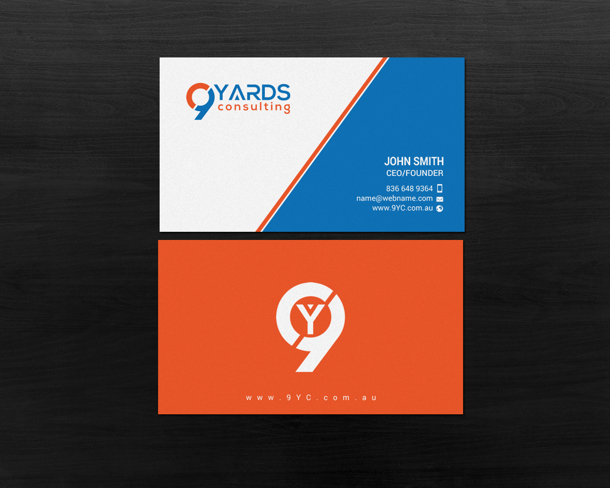 Business Card Design by chandrayaan.creative for 9Yards Consulting | Design #15148245