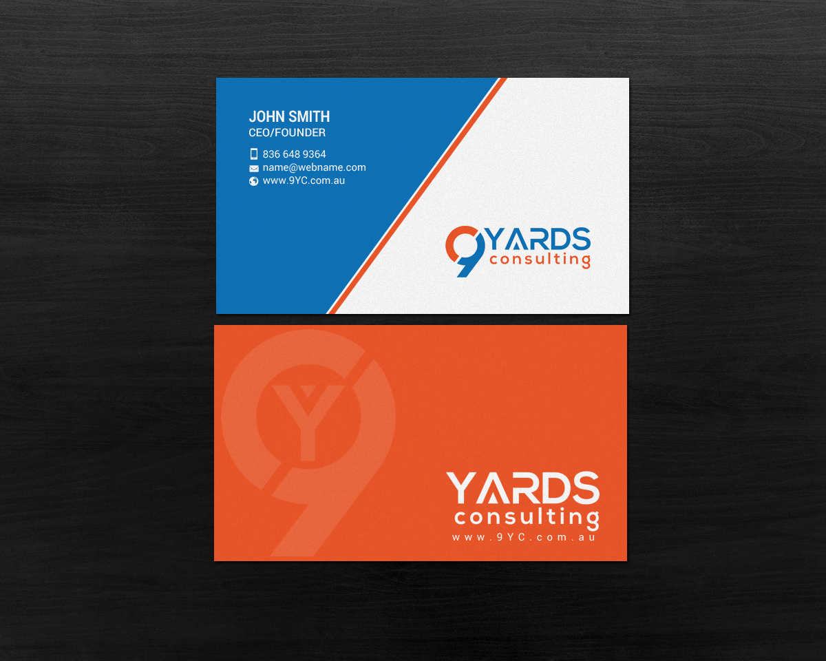 Design de Carte de Visite par chandrayaan.creative pour 9Yards Consulting | Design #15148246