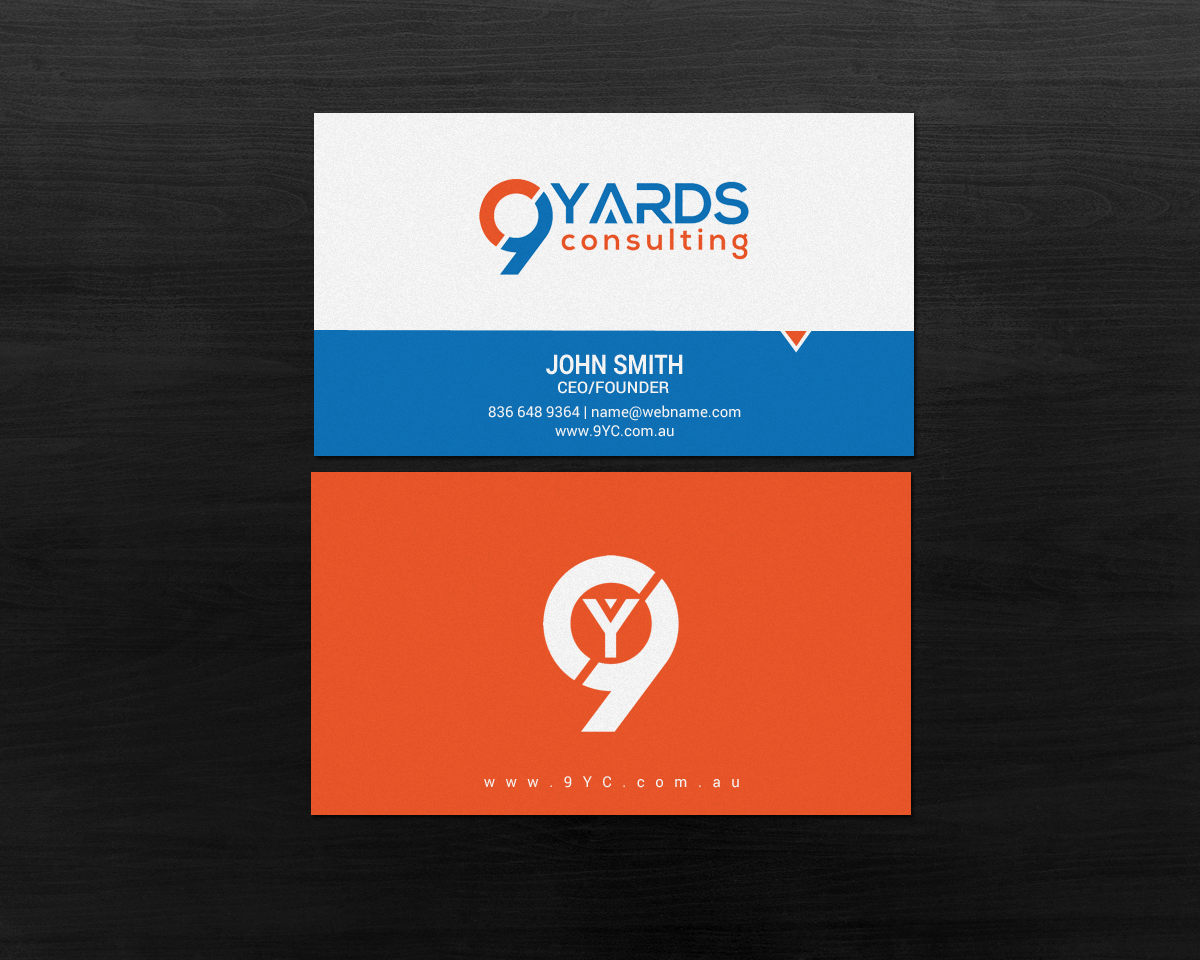 Business Card Design by chandrayaan.creative for 9Yards Consulting | Design #15148256