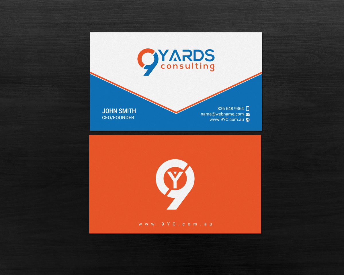 Business Card Design by chandrayaan.creative for 9Yards Consulting | Design #15148257