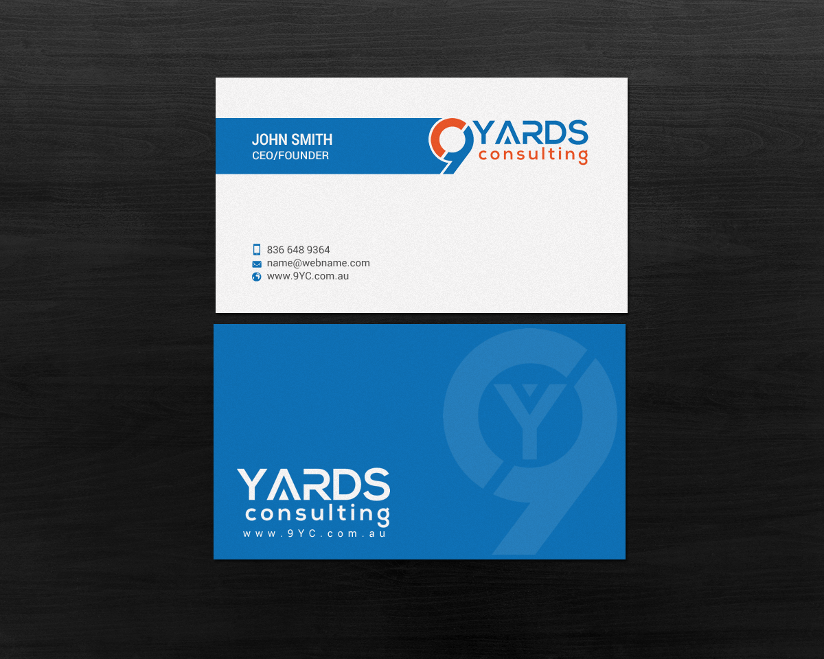 Design de Carte de Visite par chandrayaan.creative pour 9Yards Consulting | Design #15148302