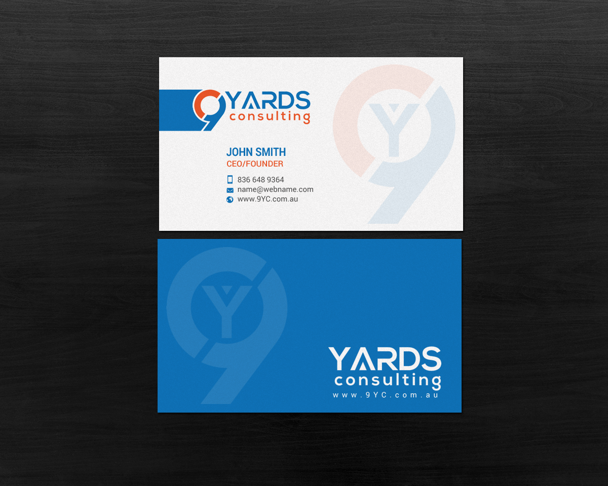 Business Card Design by chandrayaan.creative for 9Yards Consulting | Design #15148304