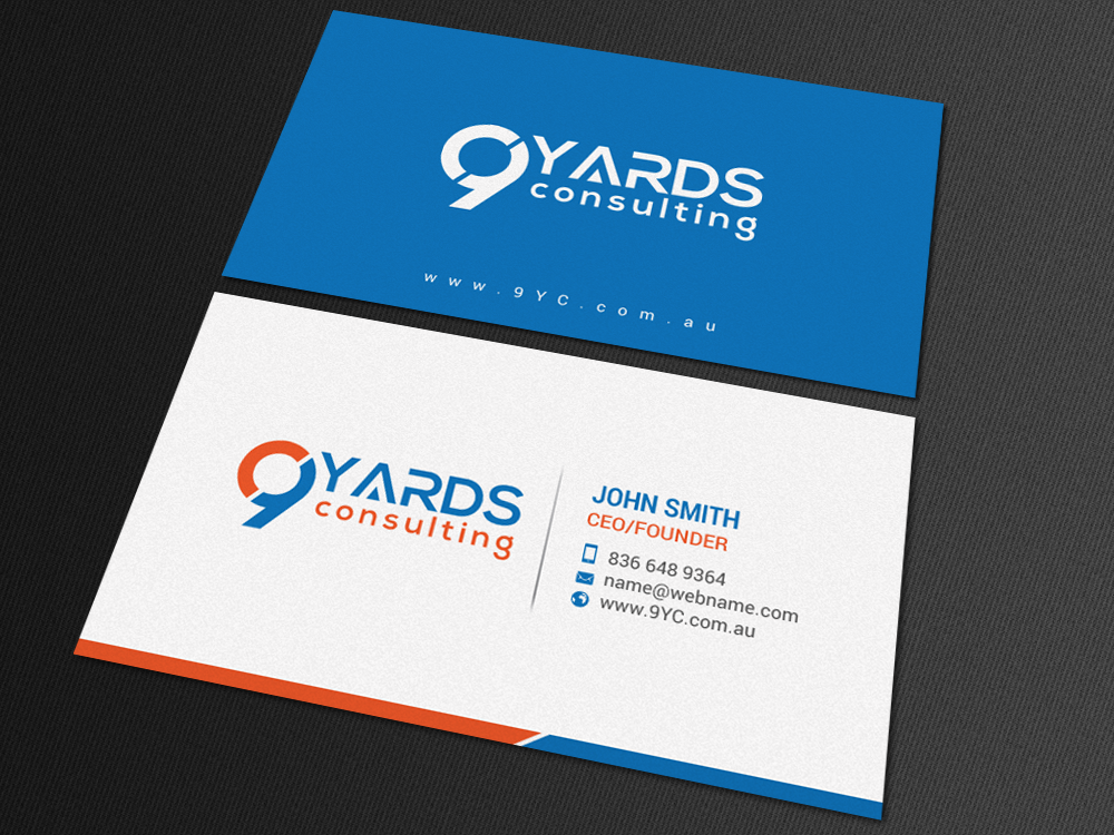 Business Card Design by chandrayaan.creative for 9Yards Consulting | Design #15166981