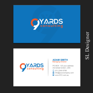 Design de Carte de Visite par SL Designer pour 9Yards Consulting | Design : #15135719