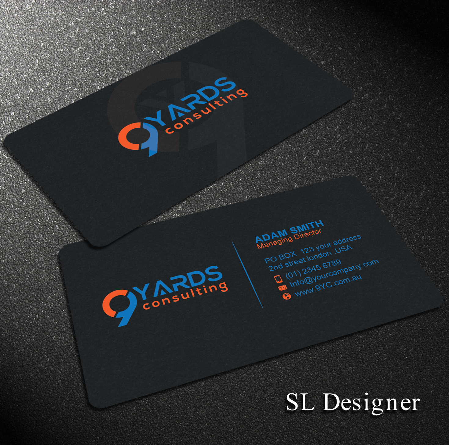 Design de Carte de Visite par SL Designer pour 9Yards Consulting | Design #15135904