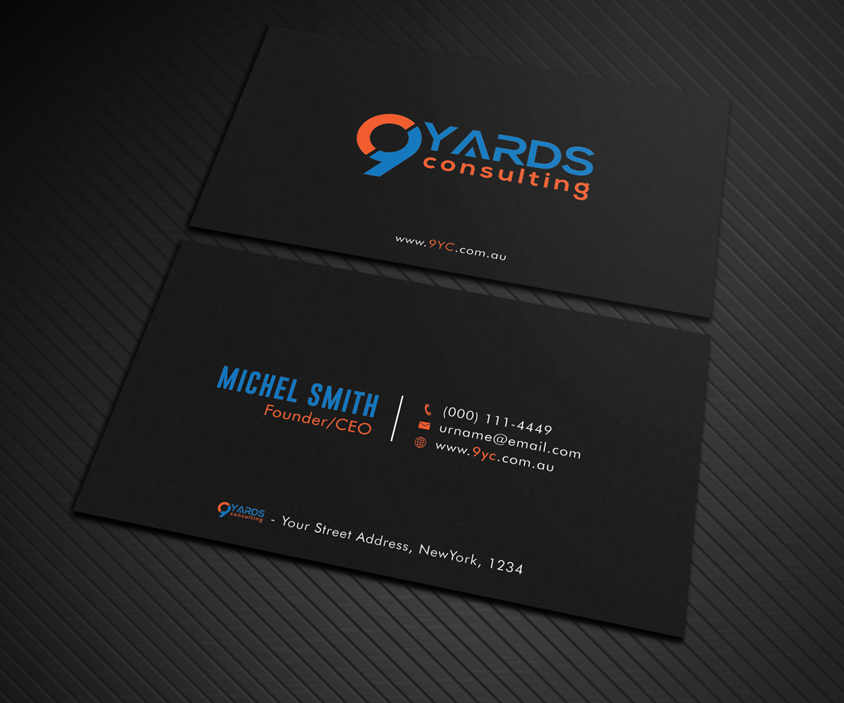 Business Card Design by Graphic Flame for 9Yards Consulting | Design #15138170
