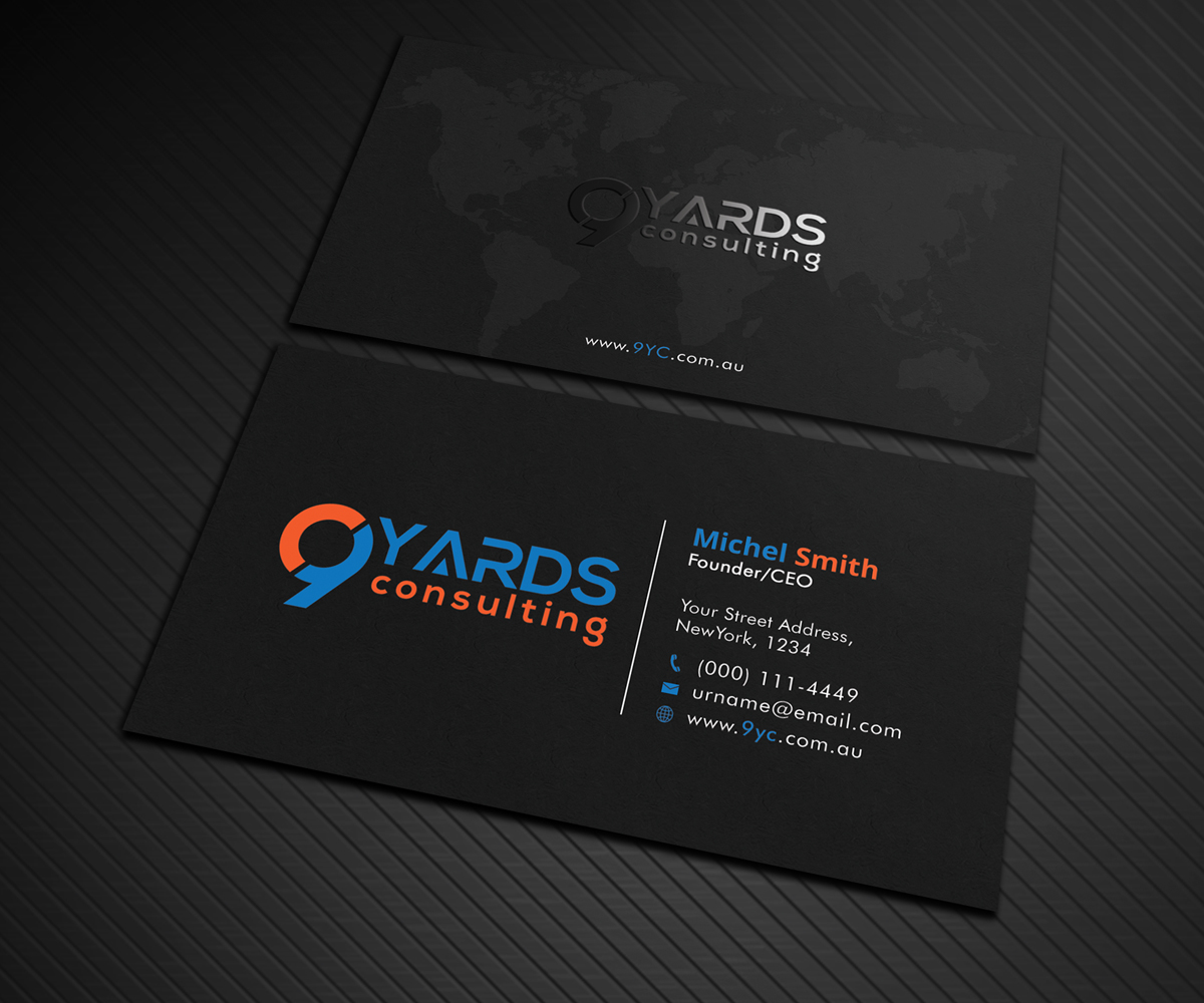 Business Card Design by Graphic Flame for 9Yards Consulting | Design #15138173