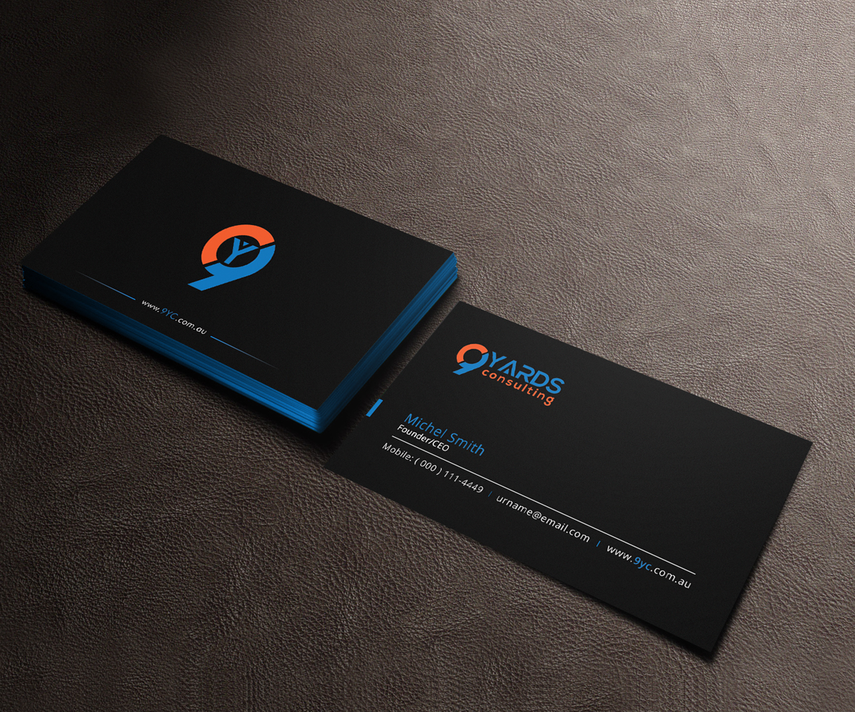 Business Card Design by Graphic Flame for 9Yards Consulting | Design #15138191