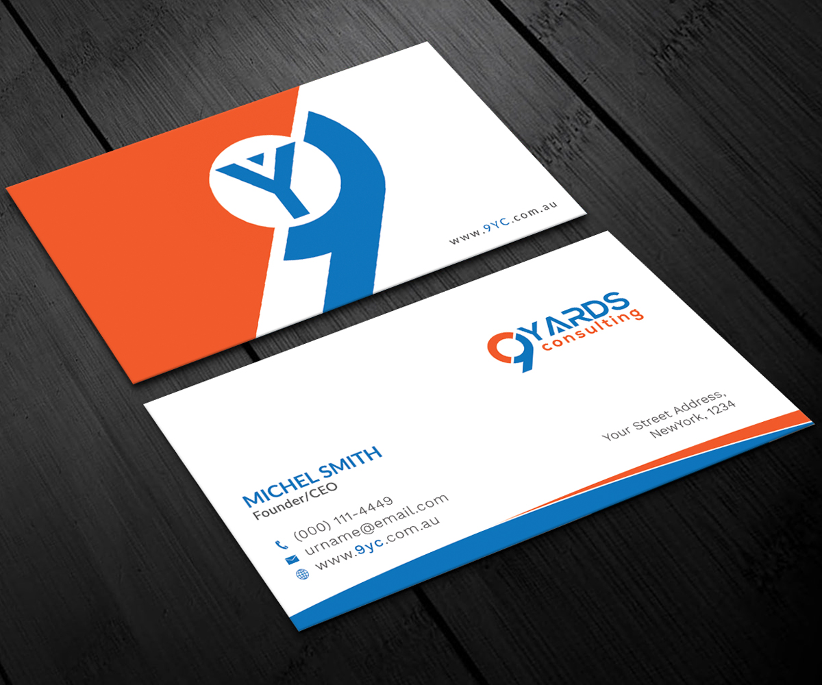 Business Card Design by Graphic Flame for 9Yards Consulting | Design #15138209