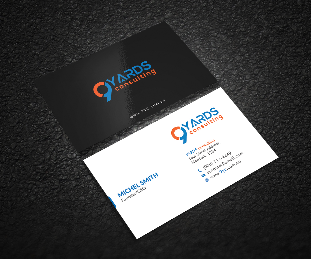 Business Card Design by Graphic Flame for 9Yards Consulting | Design #15138210