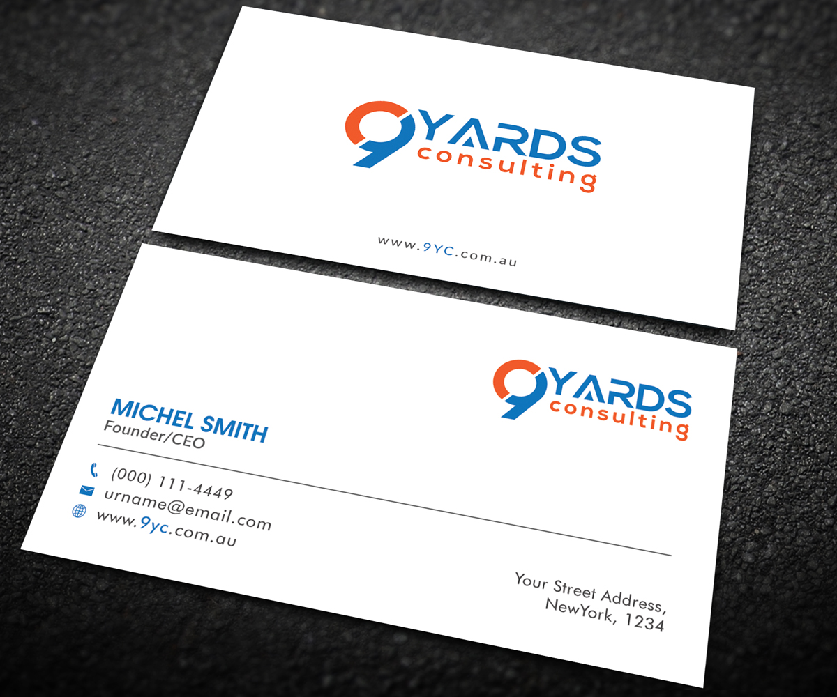 Business Card Design by Graphic Flame for 9Yards Consulting | Design #15138212