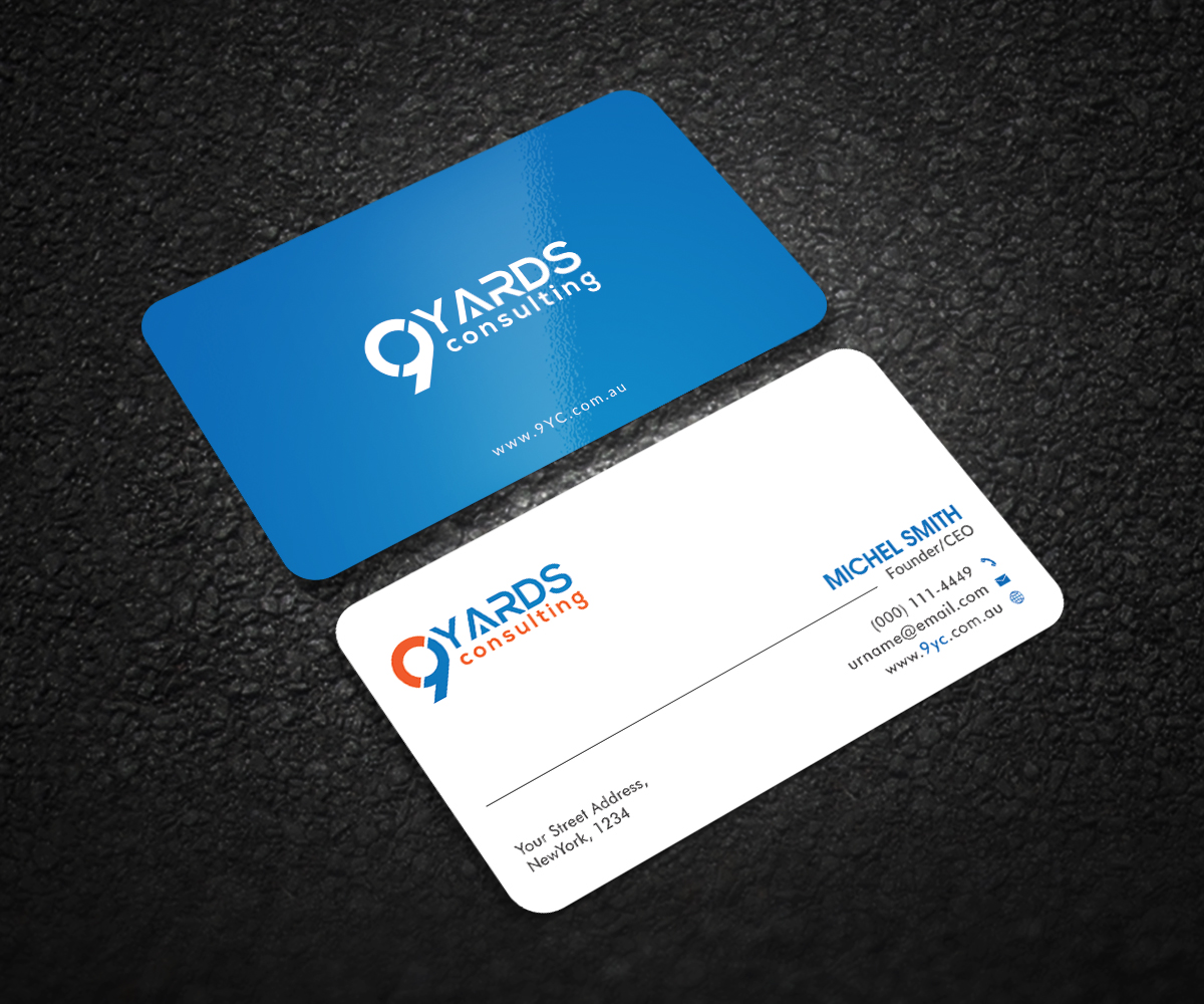 Business Card Design by Graphic Flame for 9Yards Consulting | Design #15138213