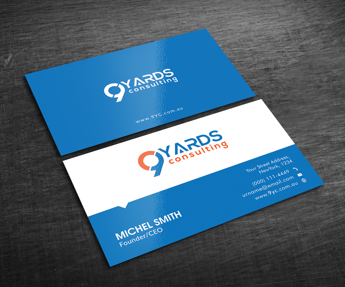 Business Card Design by Graphic Flame for 9Yards Consulting | Design #15138230