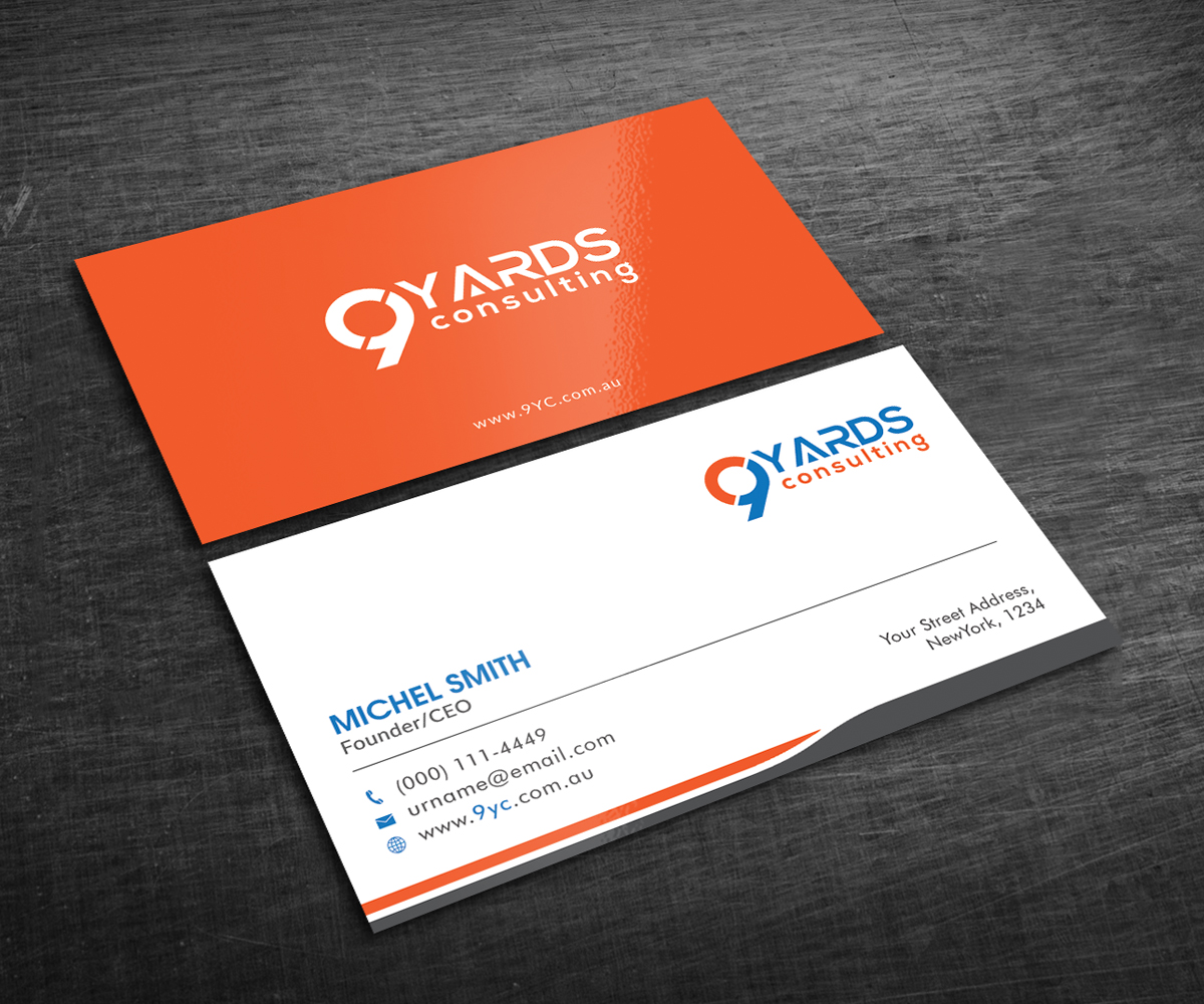 Business Card Design by Graphic Flame for 9Yards Consulting | Design #15138232