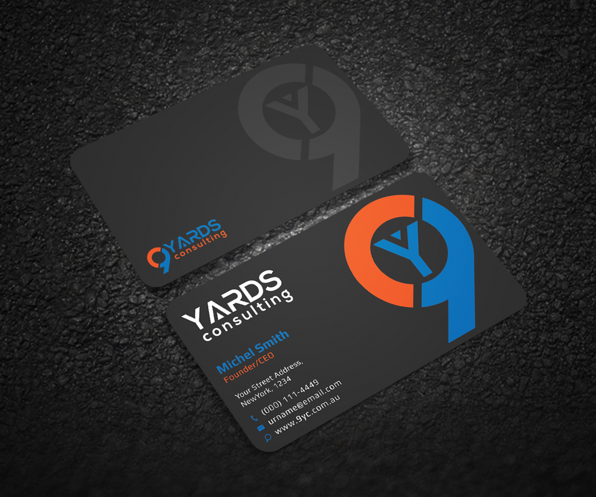 Business Card Design by Graphic Flame for 9Yards Consulting | Design #15138234