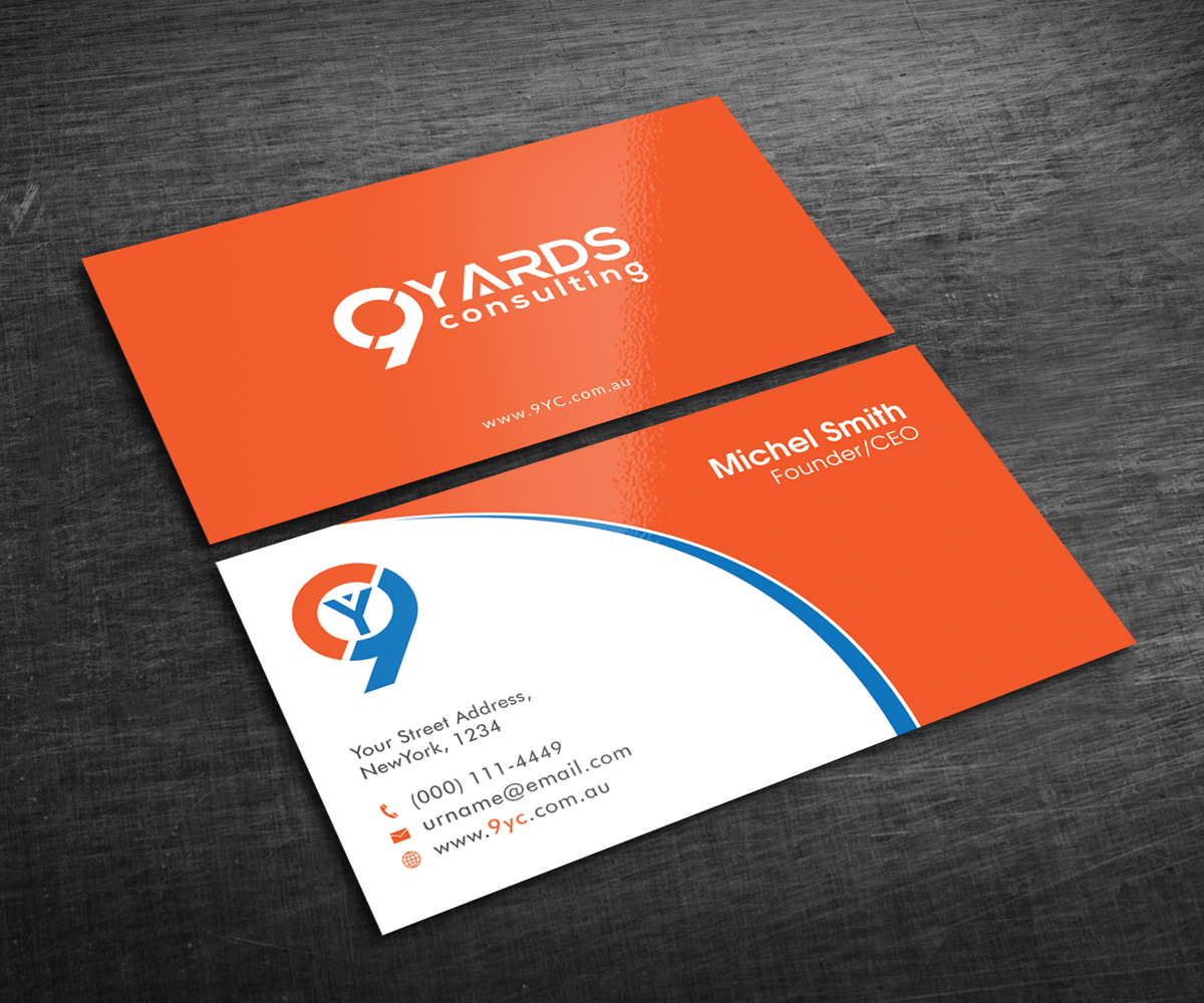 Business Card Design by Graphic Flame for 9Yards Consulting | Design #15138235