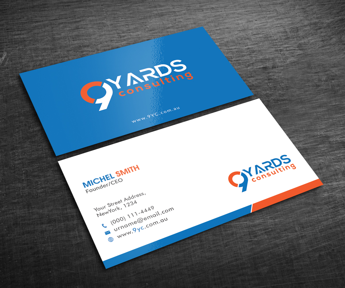 Business Card Design by Graphic Flame for 9Yards Consulting | Design #15138236