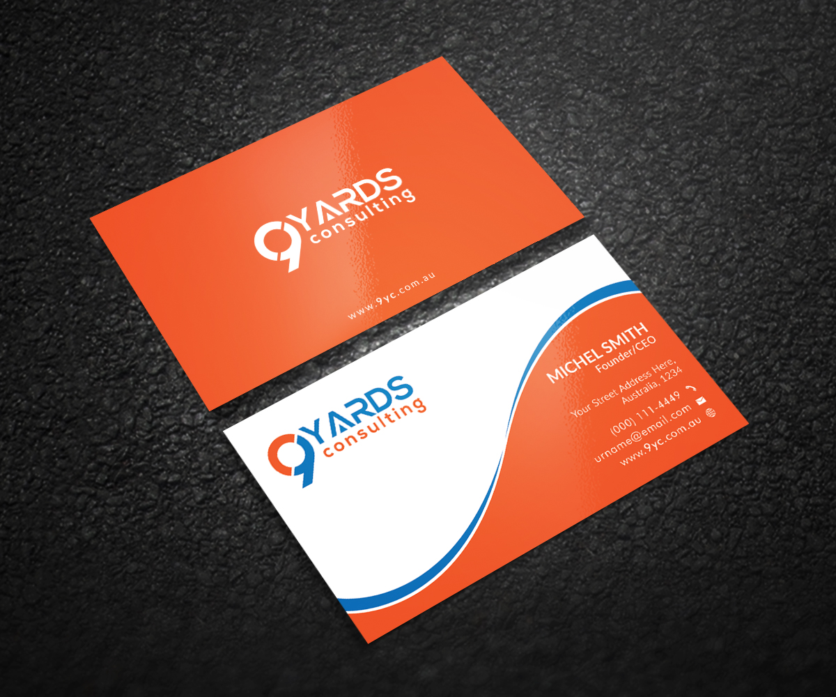 Business Card Design by Graphic Flame for 9Yards Consulting | Design #15149980
