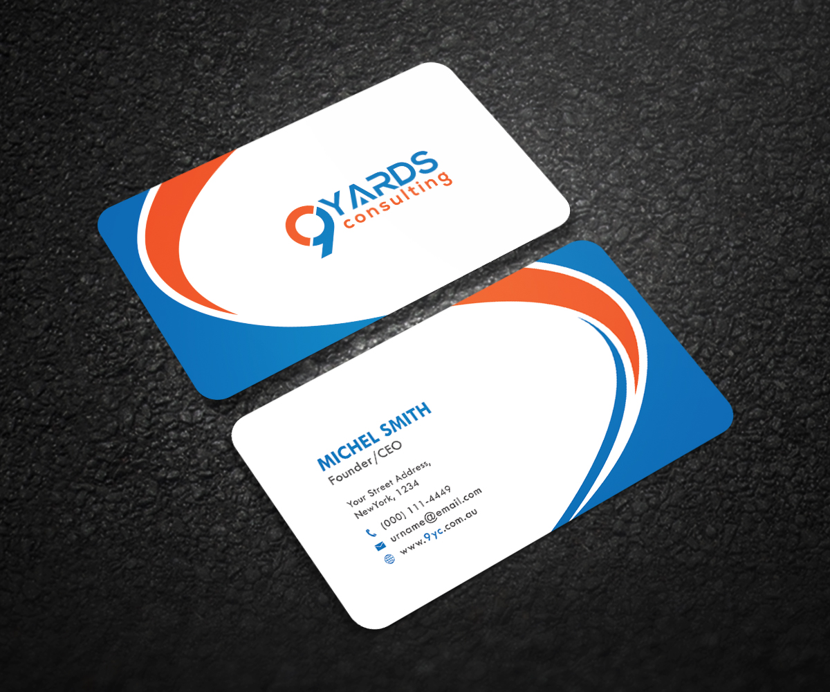 Business Card Design by Graphic Flame for 9Yards Consulting | Design #15149981