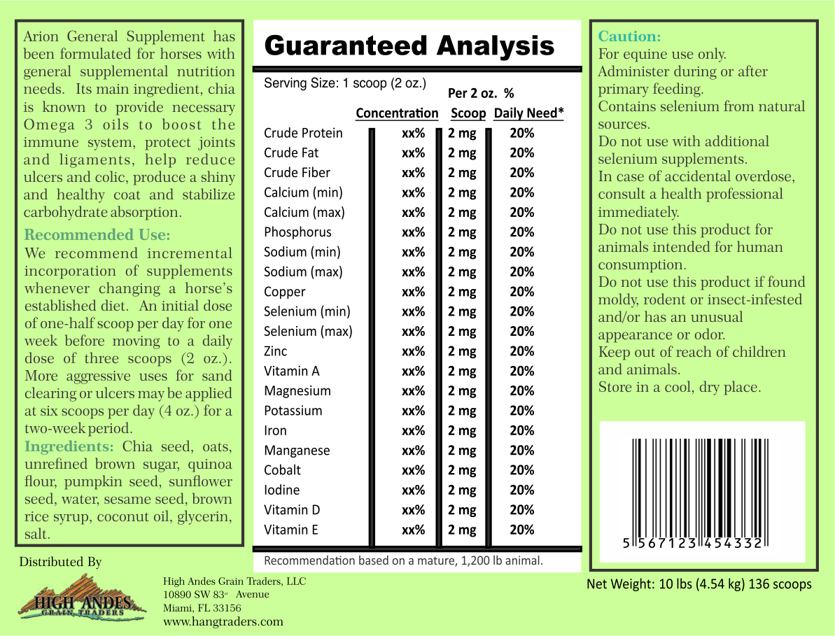 Label Design by Pint & Promotional Projects for High Andes Grain Traders | Design #15152137