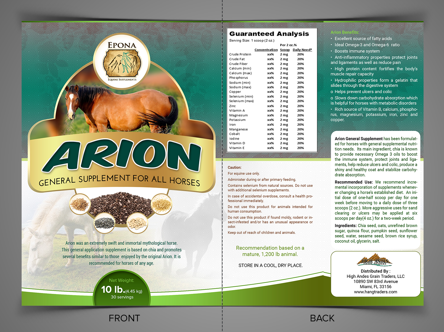 Label Design by SAI DESIGNS for High Andes Grain Traders | Design #15197943