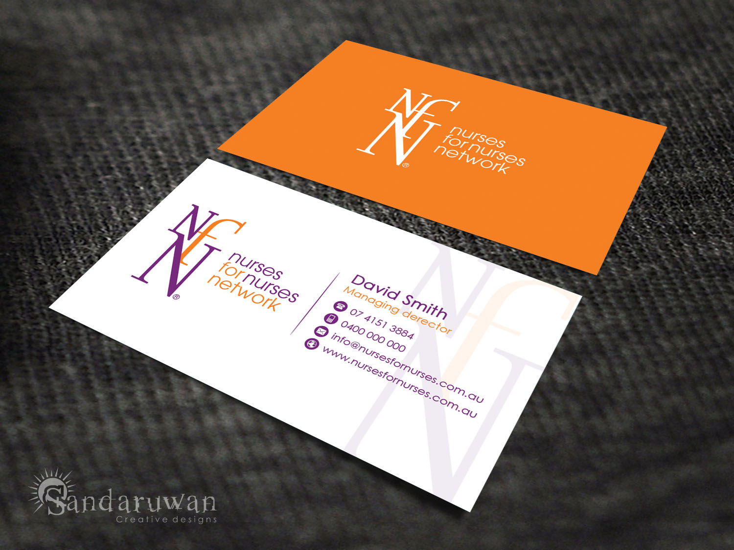 Diseño de Tarjeta de Presentación por Sandaruwan para The Nurses for Nurses Network | Diseño #15121025