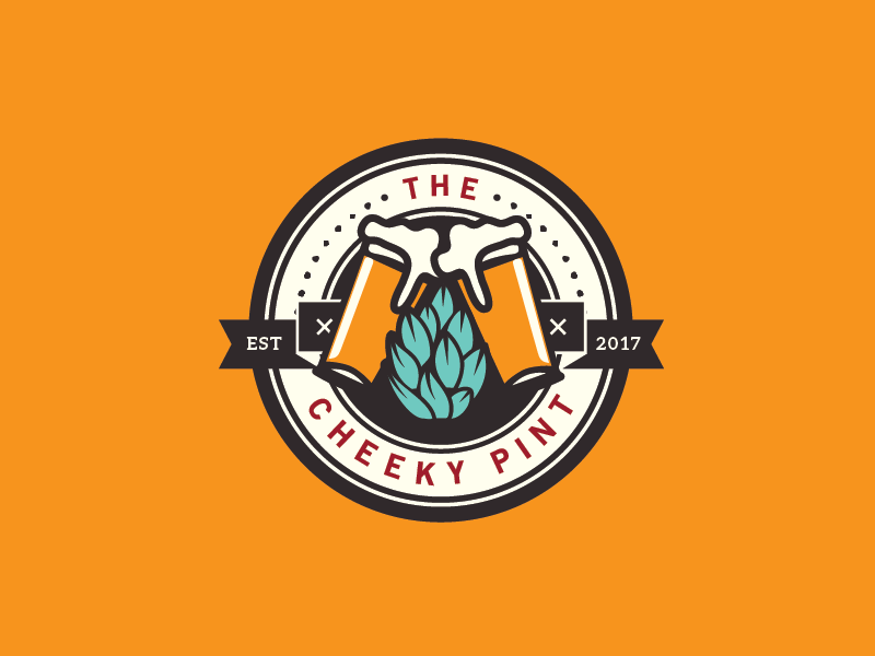 Logo Design by Mandy Illustrator for The Cheeky Pint | Design #15242351