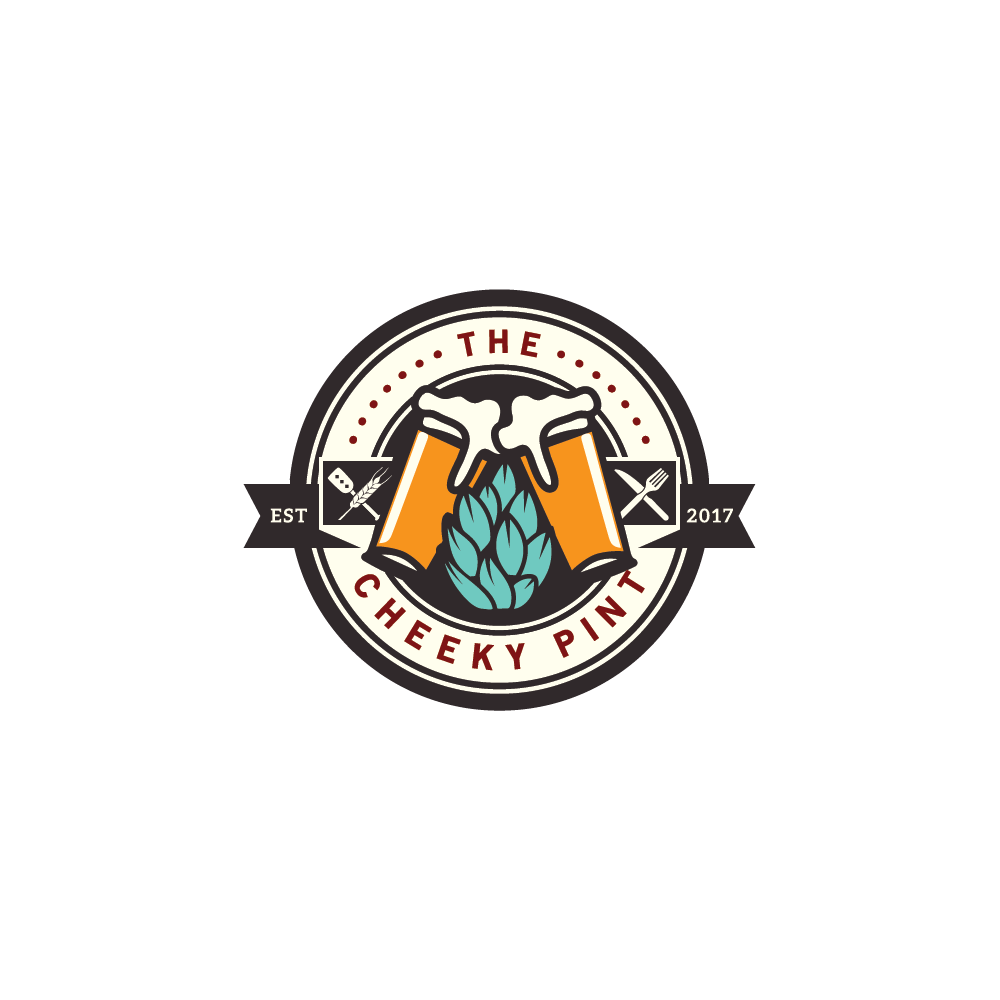 Logo Design by Mandy Illustrator for The Cheeky Pint | Design #15577634